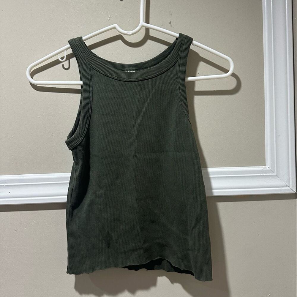 Levi's Green Sleeveless Crop Tank Top
